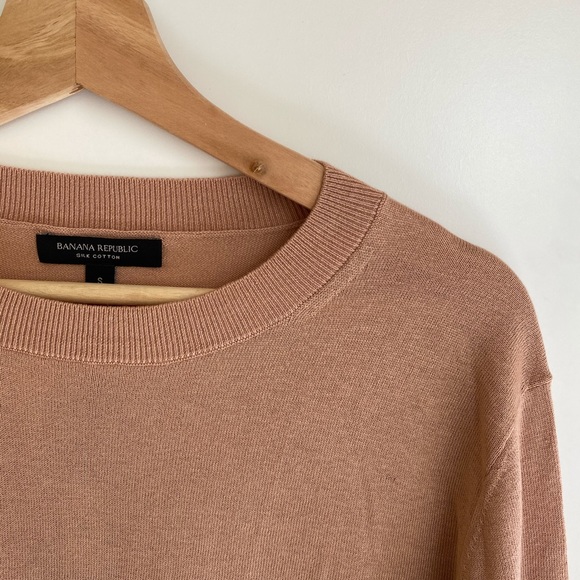 Banana Republic Sweaters - br• rose gold silk blend sweater